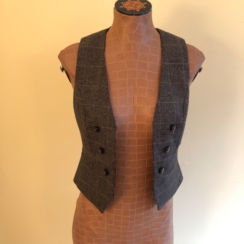NWT Antonio Melani Glen Plaid Vest - Picture 3 of 16